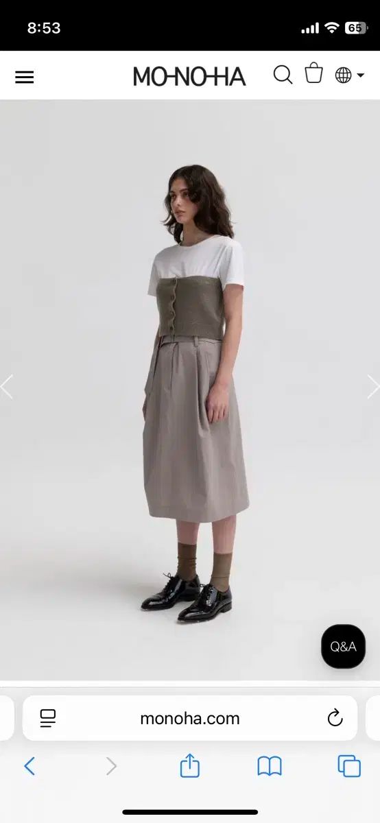 monoha ベルト付き スカート モノハ
