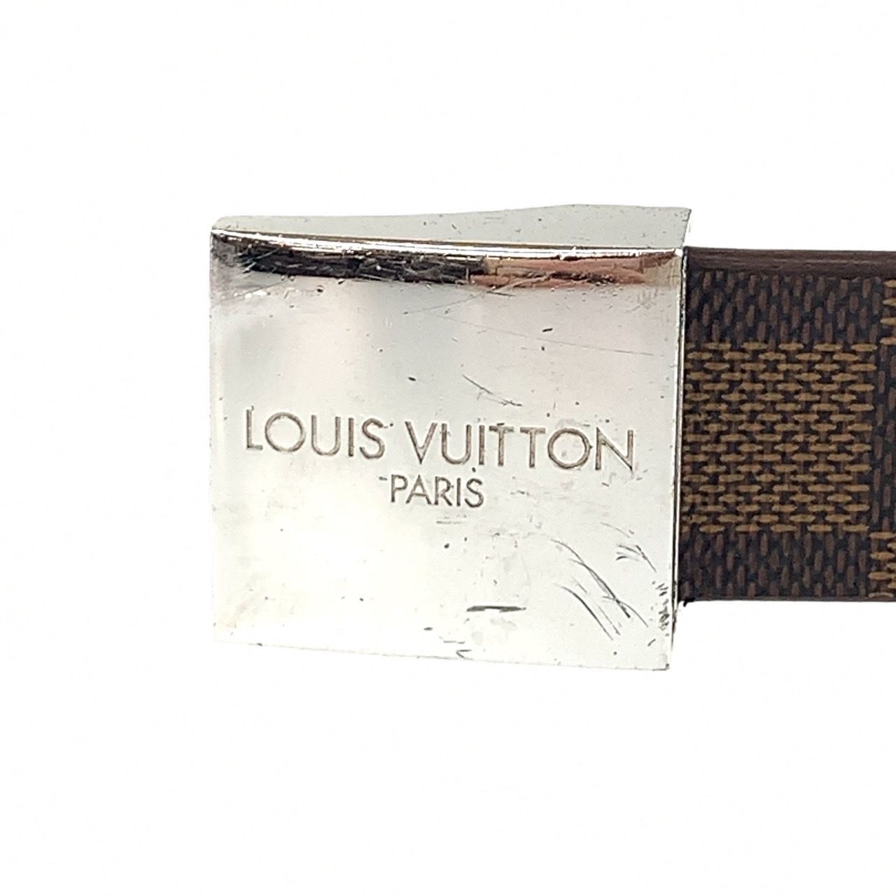 LOUIS VUITTON ルイヴィトン ダミエ サンチュール キャレ ブラウン 茶