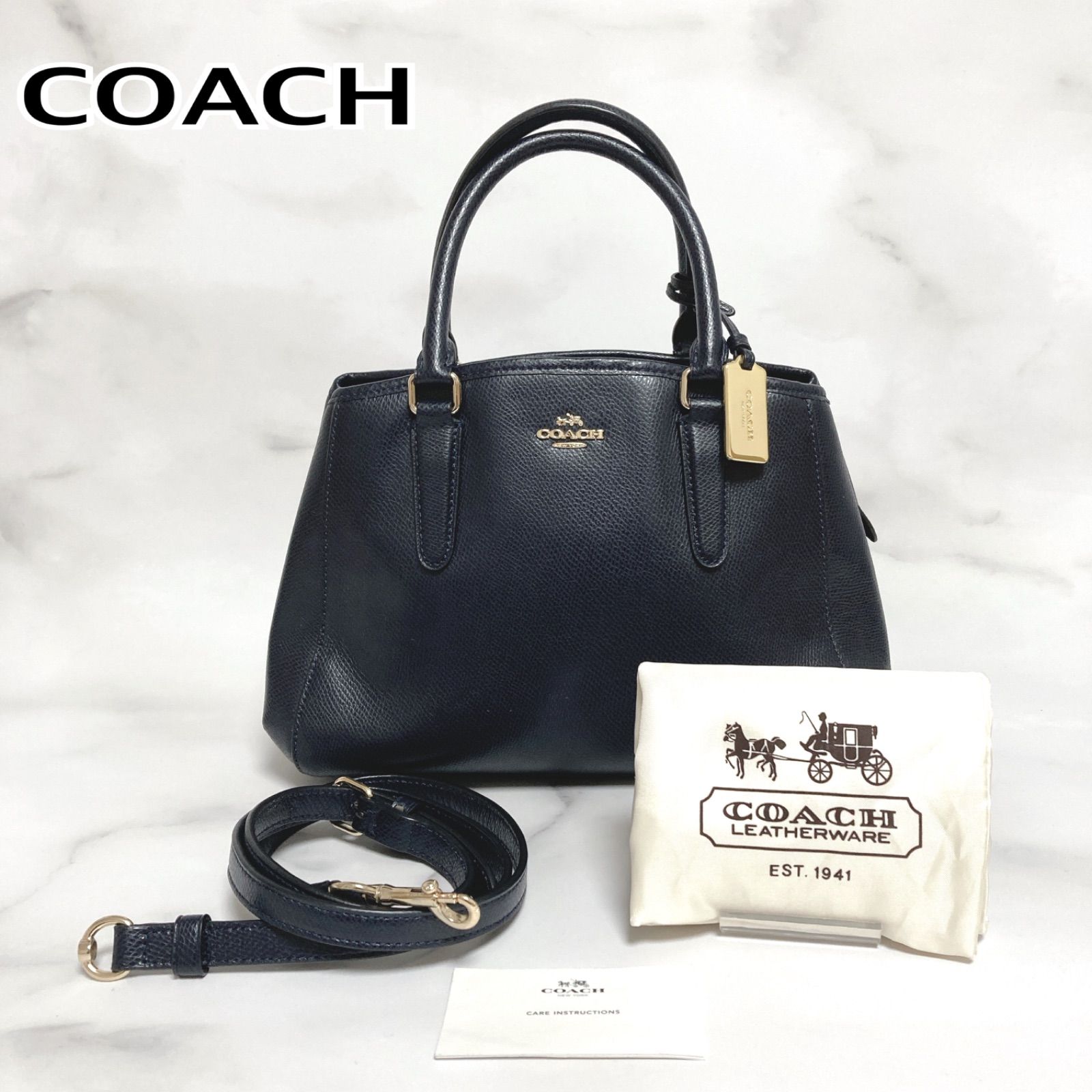 コーチ COACH ハンドバッグ レディース バッグ ネイビー ショルダー