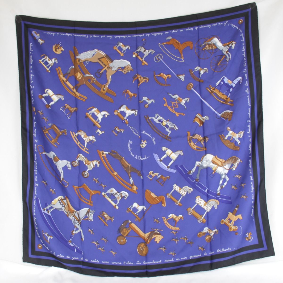 エルメス HERMES カレ ライトブルー×ブラウン×マルチ 美品 スカーフ HERMES(エルメス) スカーフ美品 カレ90 ライトブルー×ブラウン×マルチ