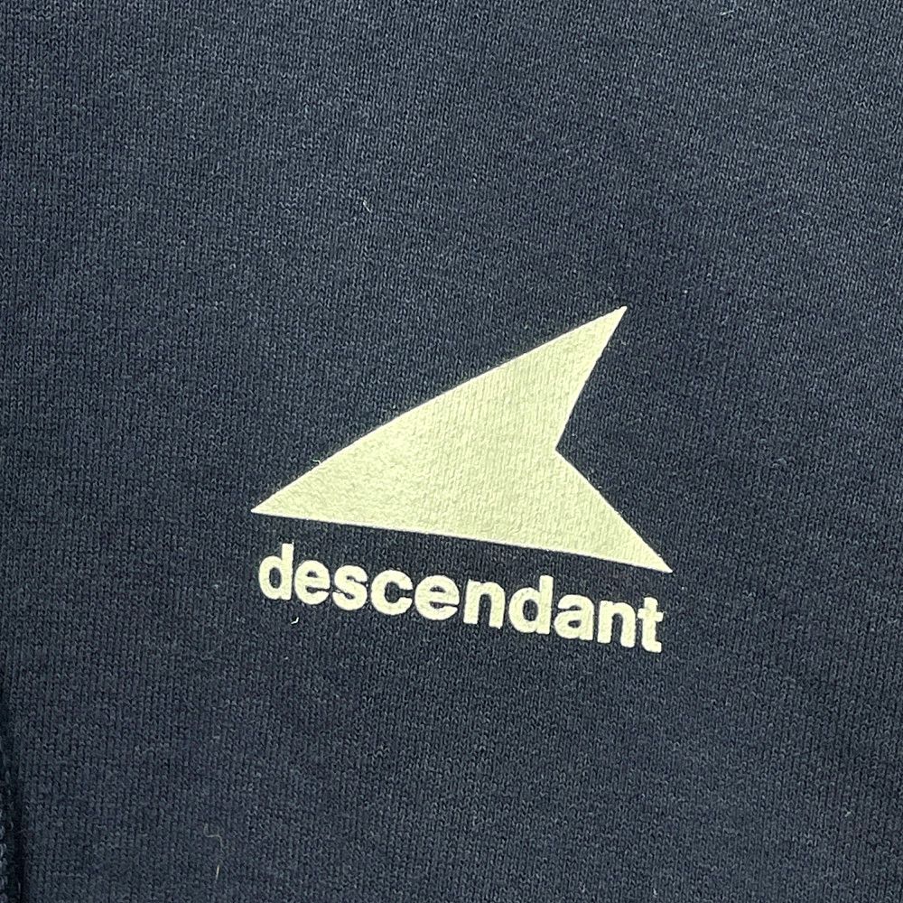 DESCENDANT ディセンダント 右袖ロゴ プリント スウェット パーカー ネイビー サイズ 2 正規品 / B4782