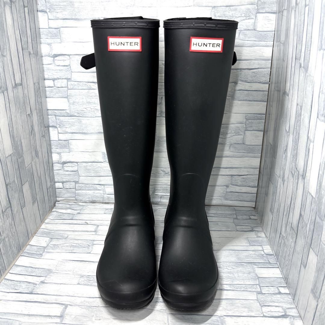 ✨最終お値下げ✨【美品】HUNTER レインブーツ　ブラック　36 ✨美品✨HUNTER ハンター ロング レインブーツ ブラック US6