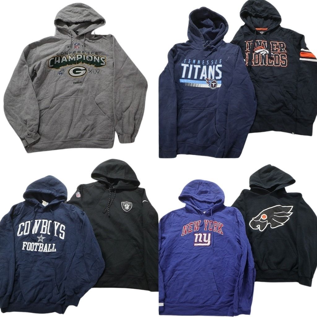 古着卸 まとめ売り プロチーム スウェット 7枚セット (メンズ S /M ) NFL パッカーズ カウボーイズ ライダース NBA タイタンズ MU8603