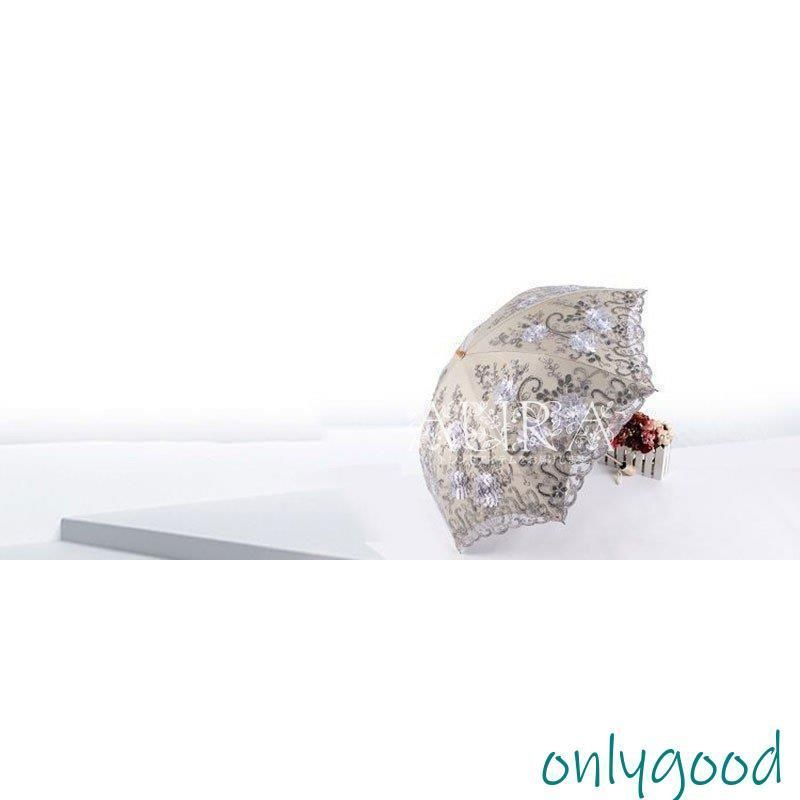 折りたたみ傘レディース軽量UVカット完全遮光花柄レース姫傘日傘晴雨兼用折り畳み遮熱遮光紫外線雨傘