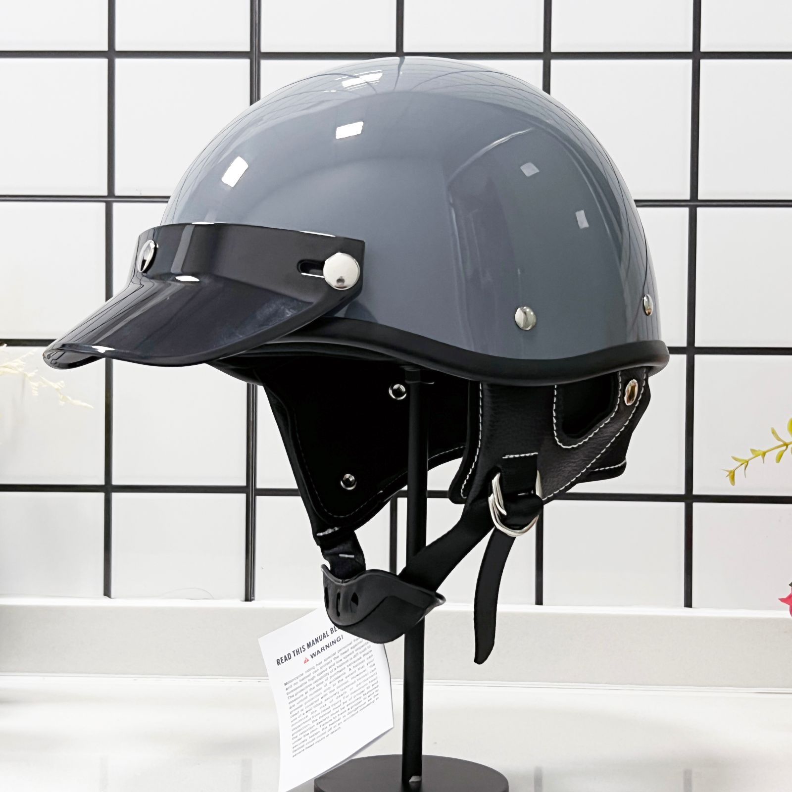 ハーフヘルメット 半帽 ポリスヘルハーフヘルメット 半キャップヘルメット XL