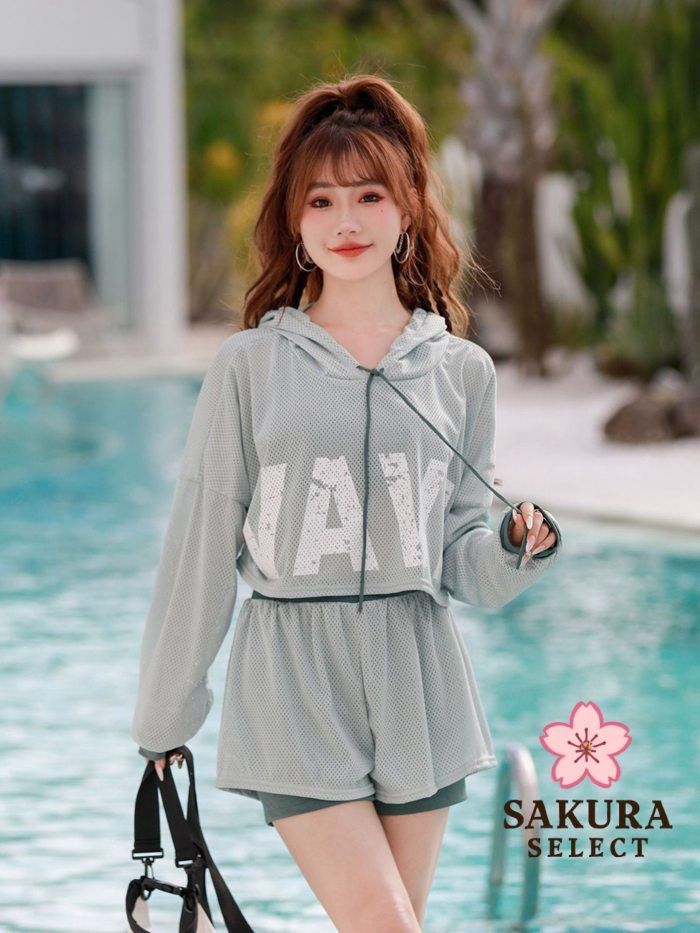 ラッシュガード 水着 レディース 体型カバー 上下セット 長袖ラッシュ