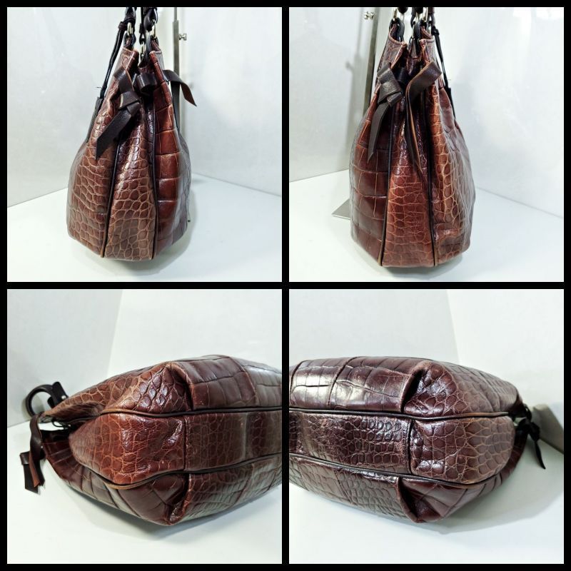 フルラ FURLA FURLA クロコ型押し エキゾチック レザー クロコダイル