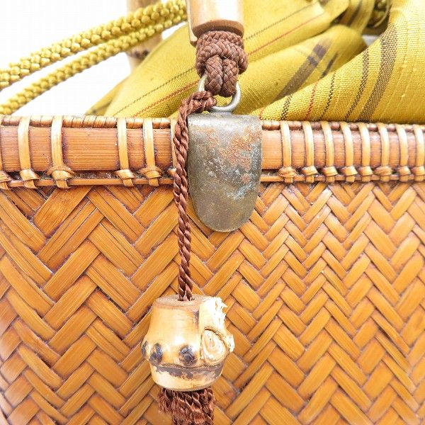 超美品☆公長齋小菅 竹籠バッグ 網代編み カゴバッグ 浴衣 着物 竹工芸 超美品☆公長齋小菅 竹籠バッグ 網代編み カゴバッグ 浴衣 着物