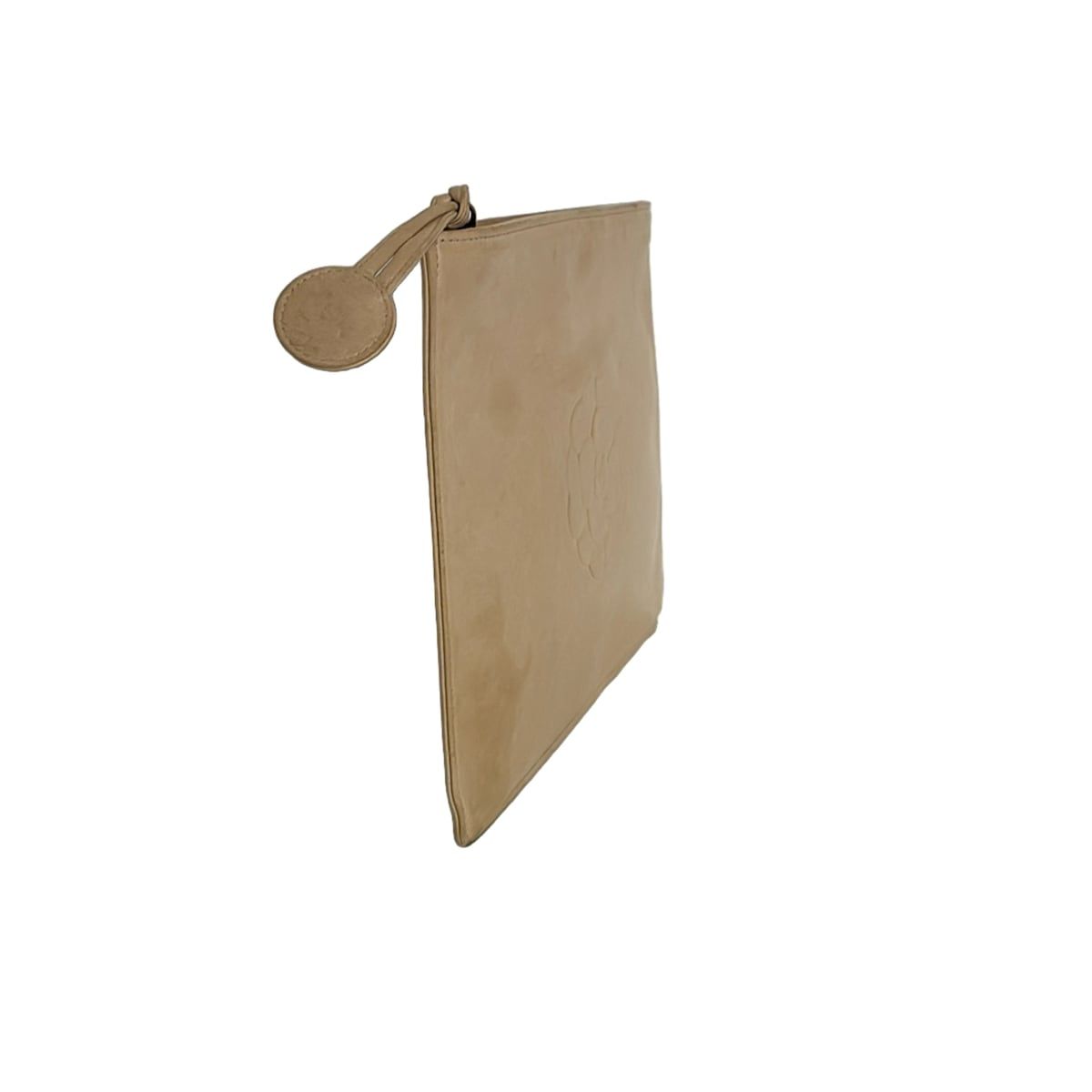 CHANEL シャネル クラッチバッグ カメリア ベージュ ラムスキン