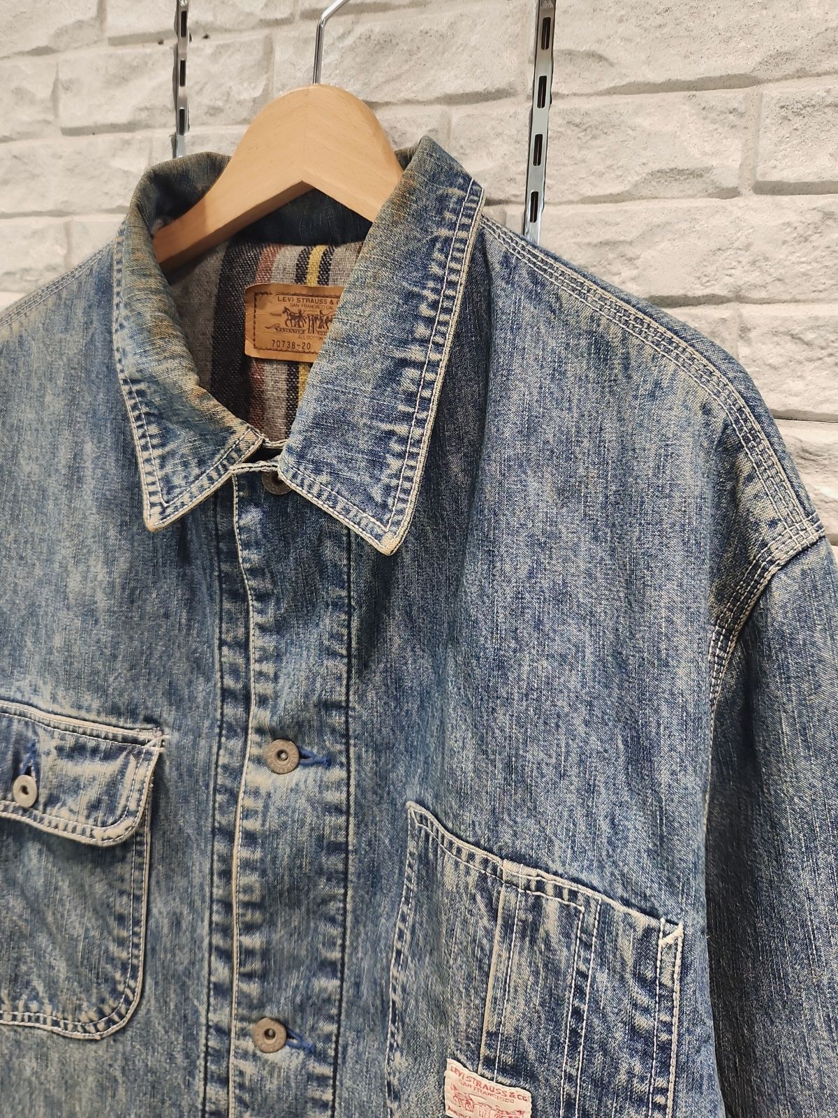 リーバイス USA製 90s 希少 デニム カバーオール ブランケット 38 2100050000286732-1.jpg