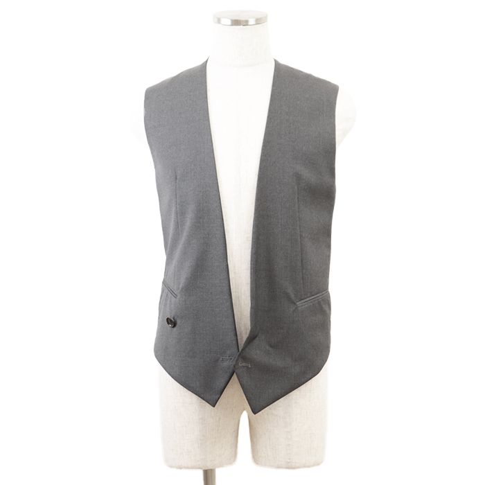 美品 DiorHOMME ディオール ジレ ベスト ディオールオム ジレ ベスト 黒 48 Dior HOMME 美品 ディオールオム