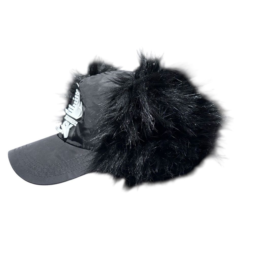 Dsquared 2 ディースクエアード Fake Fur Solid Cap キャップ ブラック size F 代官山A 10