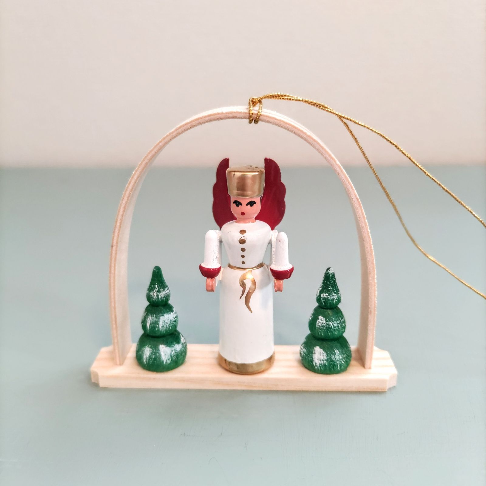 天使 オーナメント 木製ドイツ工芸品 クリスマスツリー飾り ドイツ雑貨
