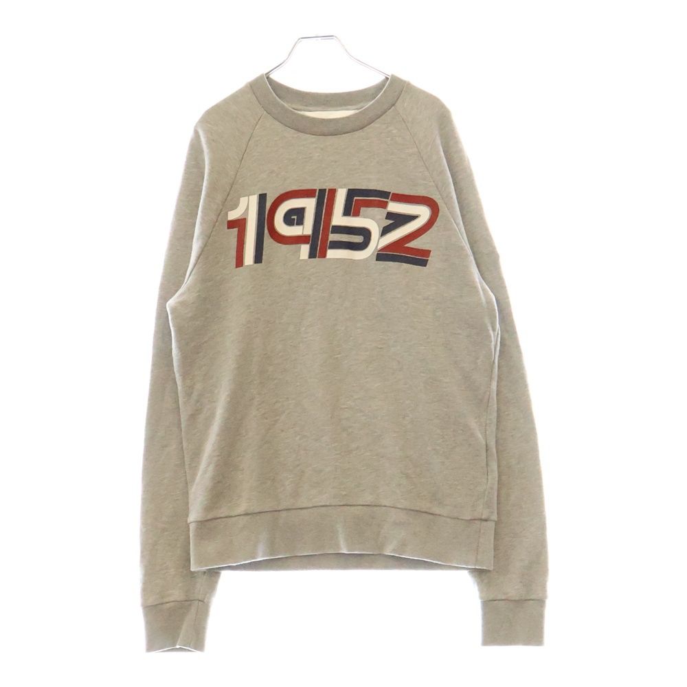 MONCLER モンクレール MAGLIA GIROCOLLO フロント 1952プリント クルーネックスウェットシャツ トレーナー E20918030350 グレー