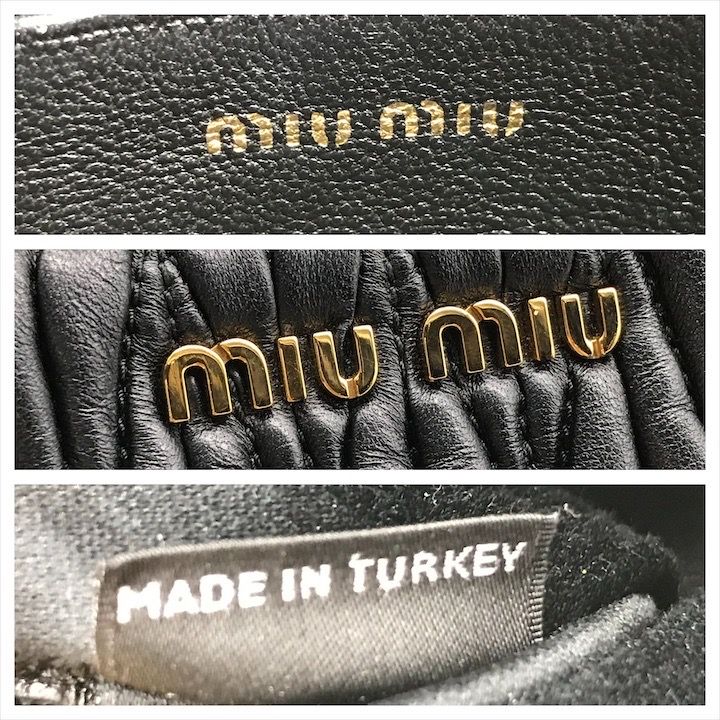 美品☆　MIUMIU　チェーン　ショルダーバッグ　マテラッセ　ミニ　レザー MIU MIU - 美品 MIUMIU ミュウミュウ マテラッセ レザー ロゴ ミニ