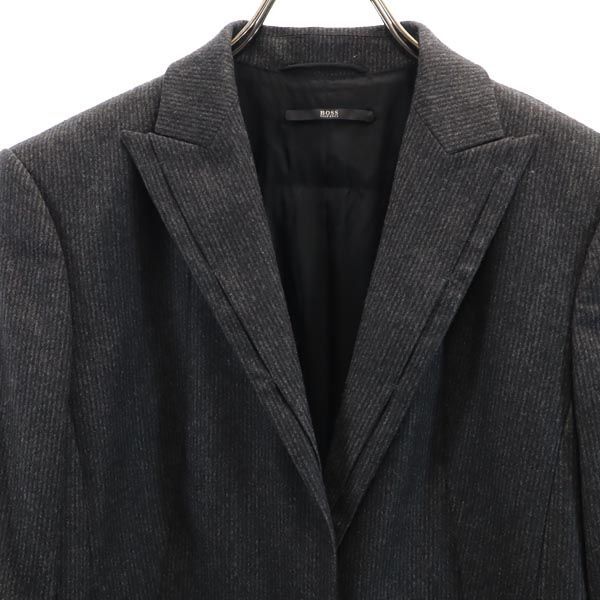 ボスヒューゴボス ウールブレンド ストライプ柄 テーラードジャケット  
