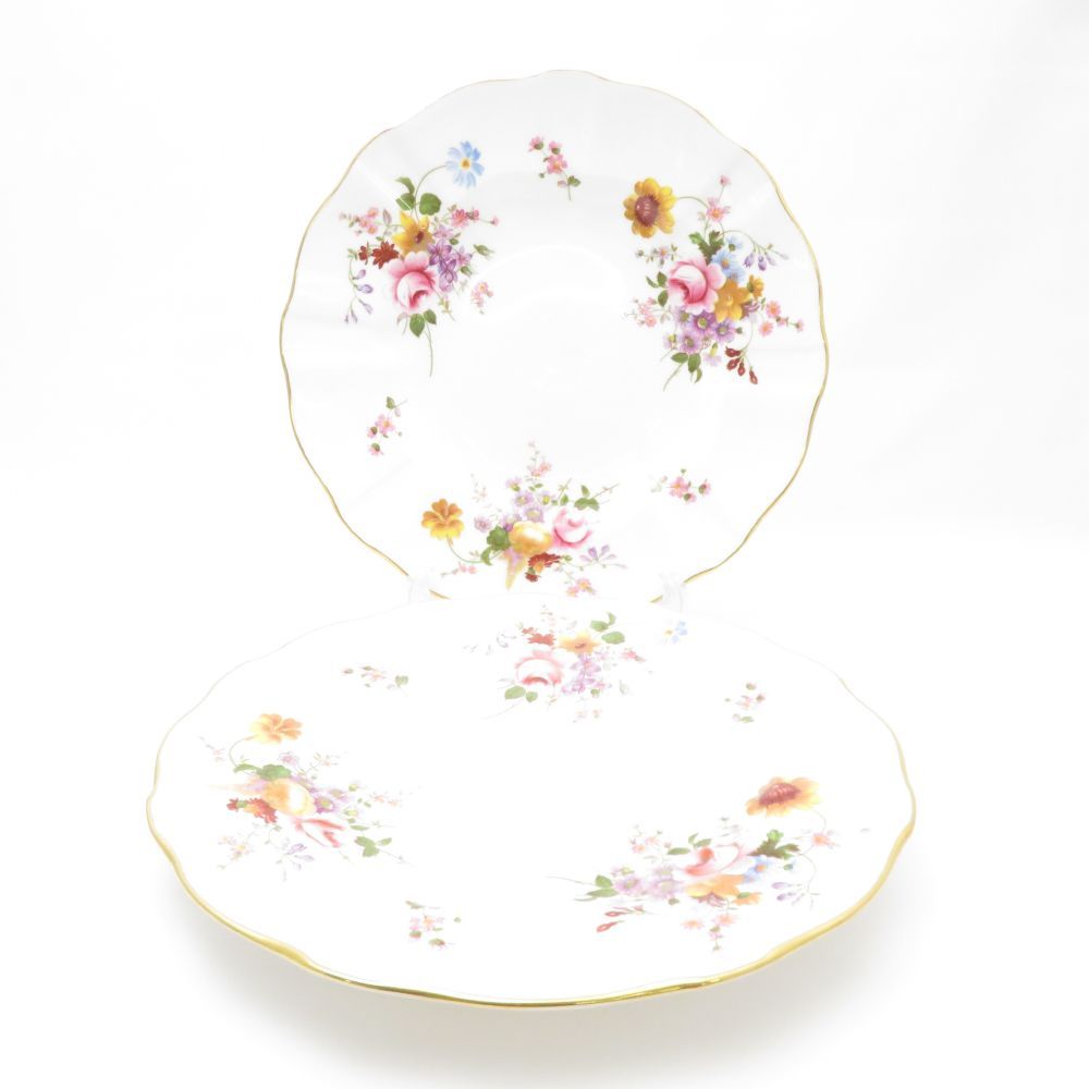 Royal Crown Derby ロイヤルクラウンダービー ダービーポジー 大皿 2枚 ペア 27cmプレート ディナー SM4005G2