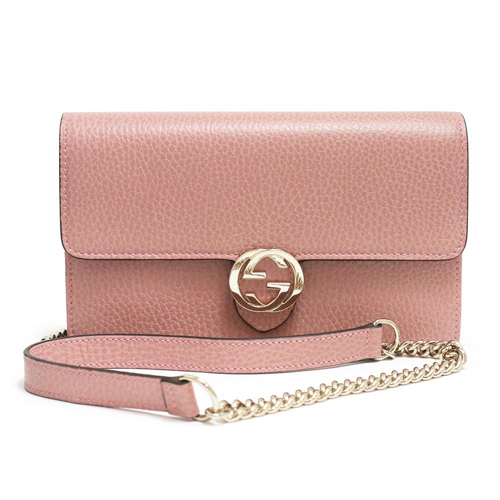 GUCCI インターロッキングG チェーンウォレット ショルダーバッグ 長