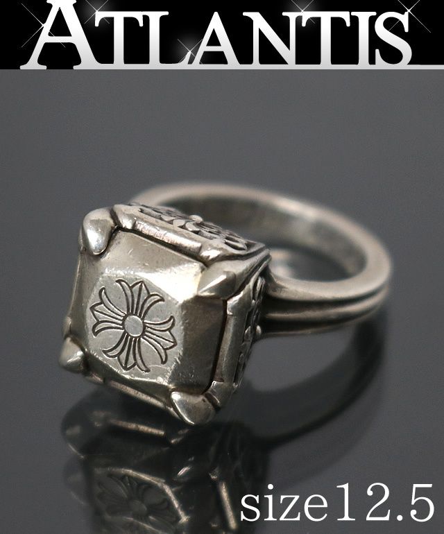 CHROME HEARTS 銀座店 クロムハーツ CHプラス バタフライ カクテル リング 指輪 メンズ シルバー SV925 約12.5号 100618