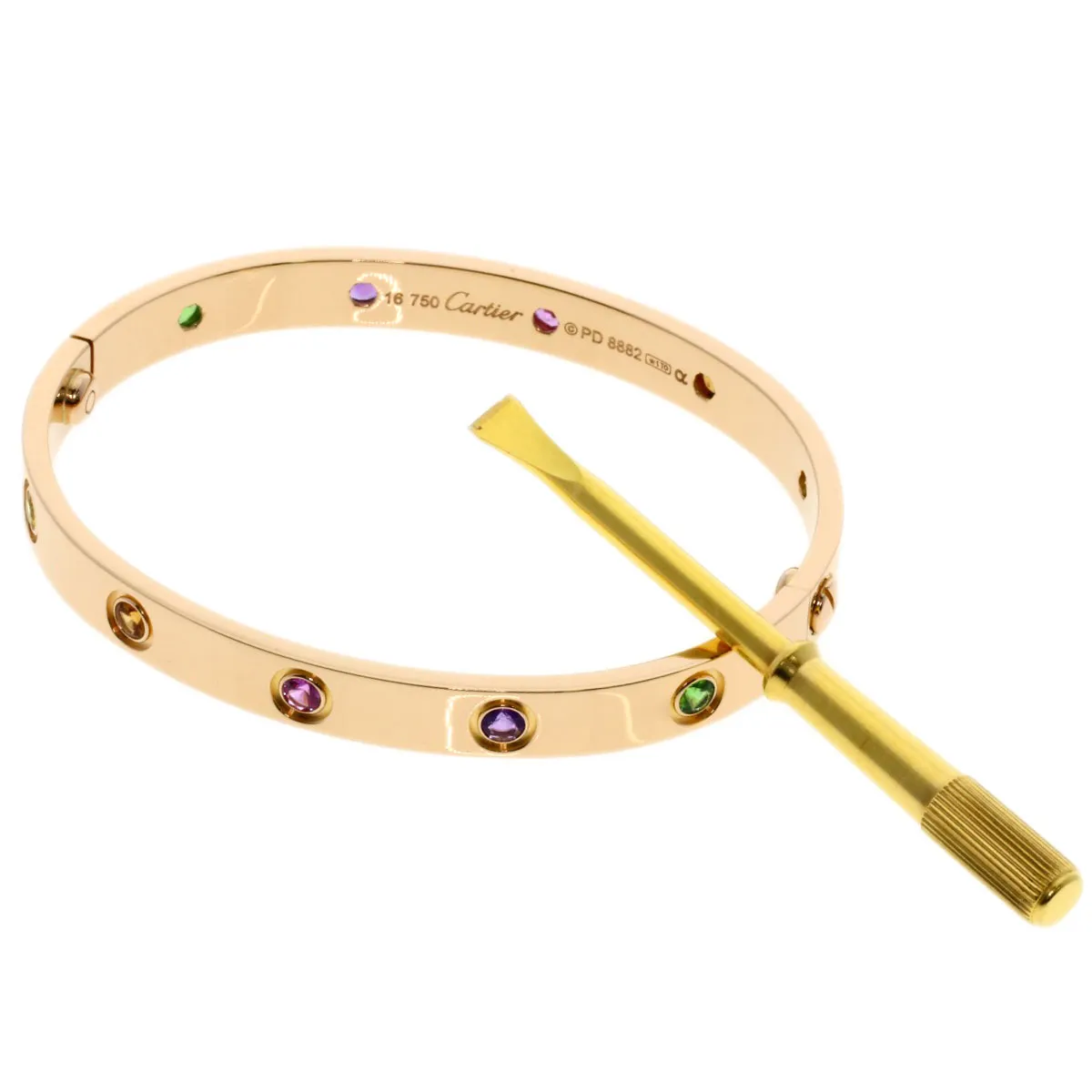 CARTIER カルティエ ラブブレス マルチカラーストーン ドライバー付 