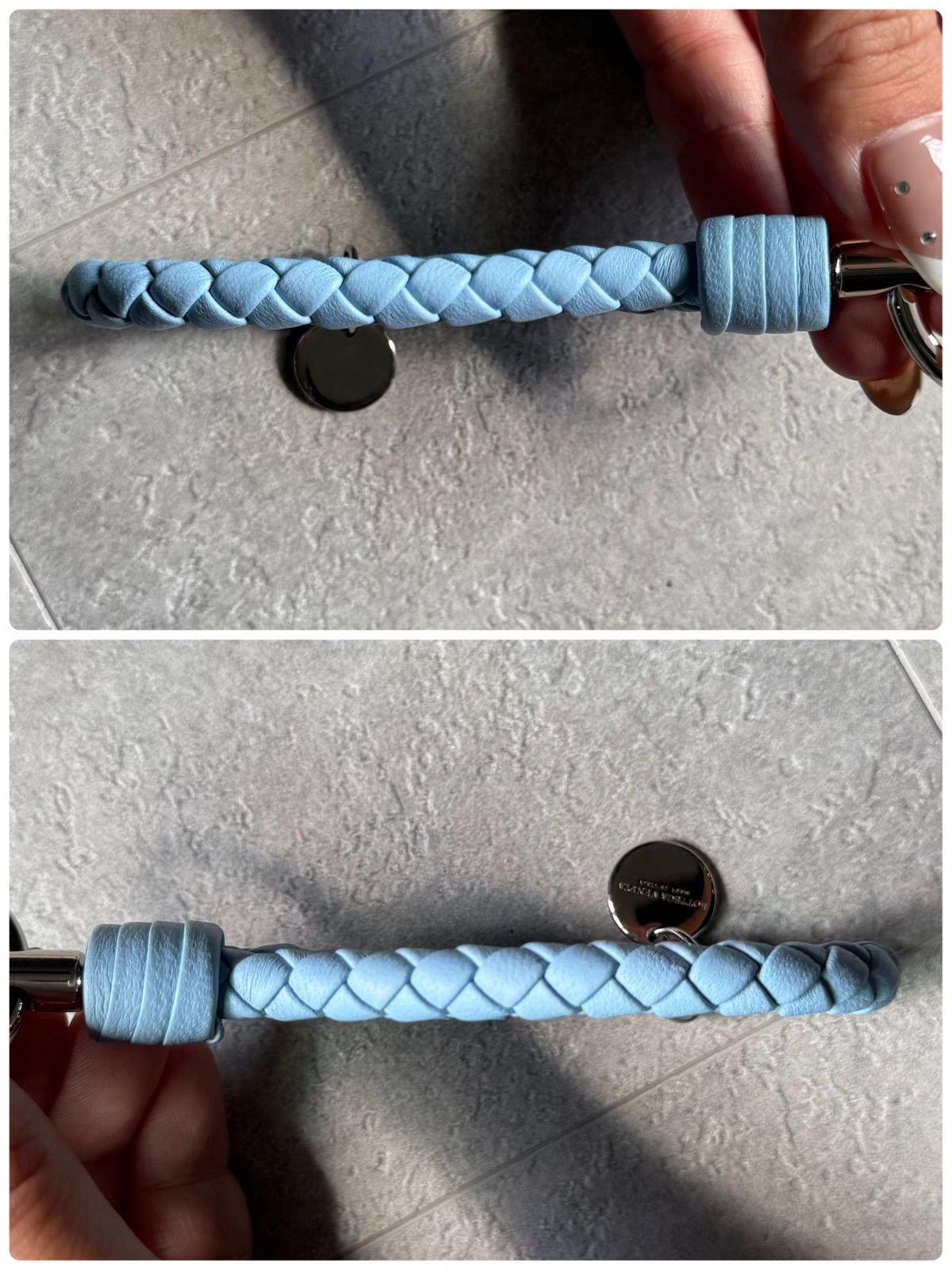 極美品】BOTTEGA VENETA イントレチャート キーリング ストラップ