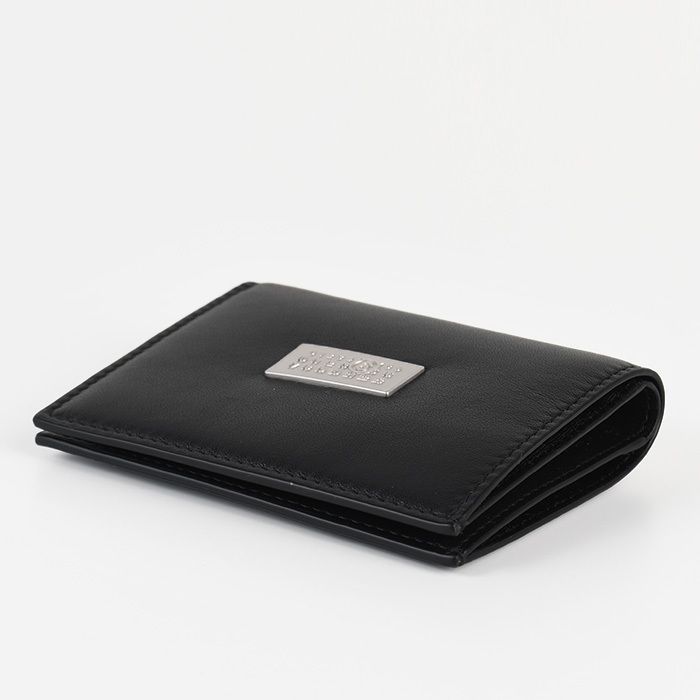 Maison Margiela ブラックレザー財布 MAISON MARGIELA メゾン マルジェラ 二つ折り財布 ブラック