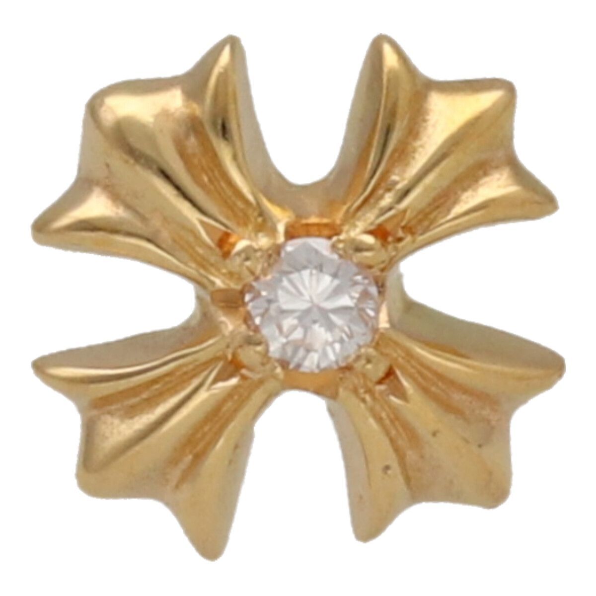 CHROME HEARTS クロムハーツ CHプラス スタッド ピアス 22 K ダイヤモンド ゴールド クロス イヤリング 1 PD RS