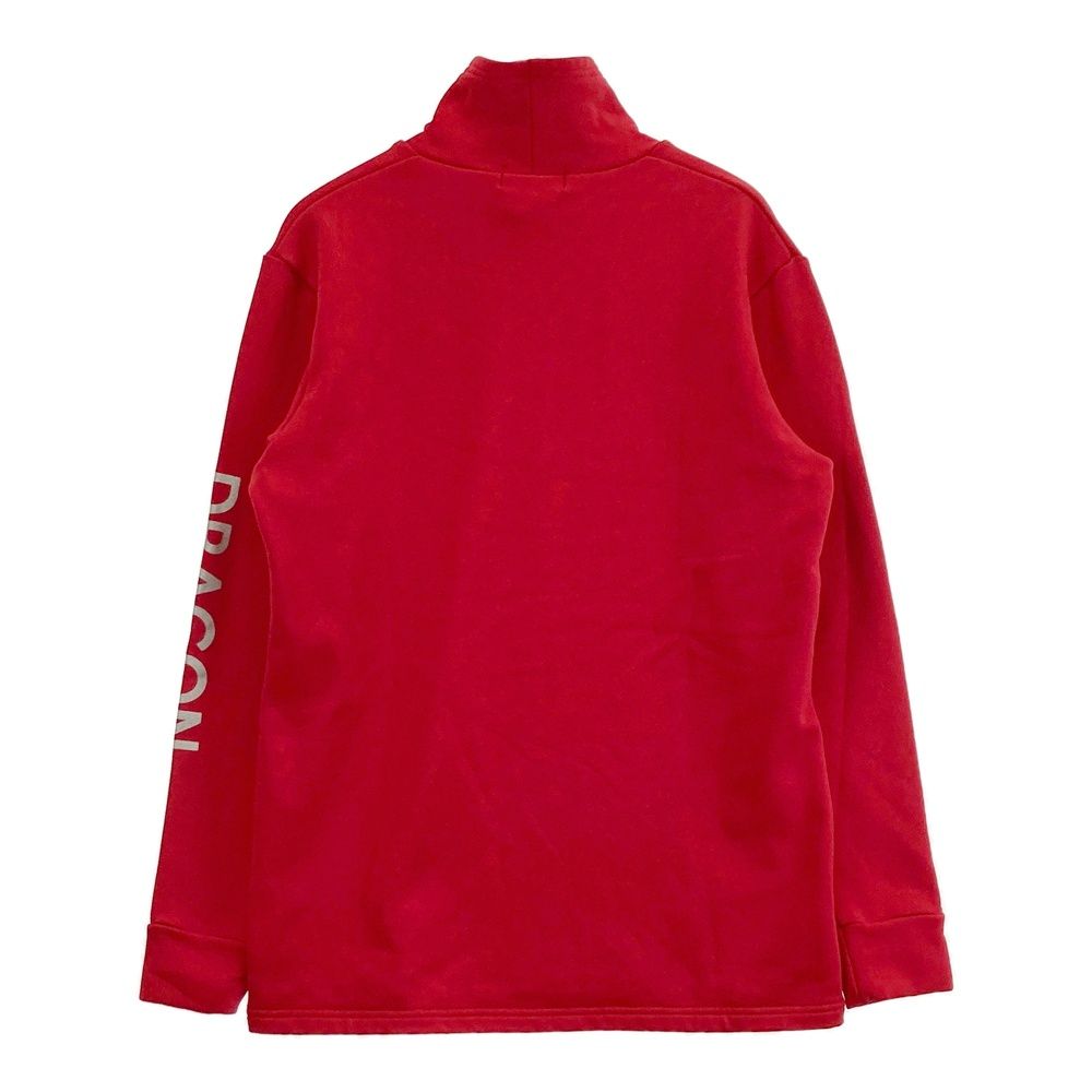 サイズ：2 DANCE WITH DRAGON ダンスウィズドラゴン  バイカラー 袖刺繍 ハイネック長袖Tシャツ  ブラック系 [240101420958] ゴルフウェア メンズ ストスト サイズ：2 DANCE WITH DRAGON ダンスウィズドラゴン フロント