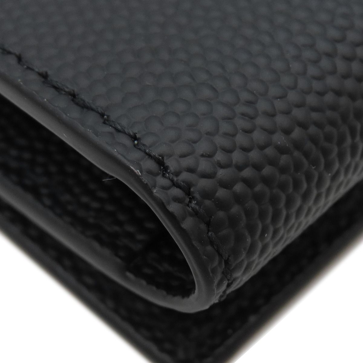 サンローラン　キーケース　シルバーロゴ　ブラック　ユニセックス　新品　箱紙袋付き サンローラン SAINT LAURENT キーケース ロゴ レザー ブラック