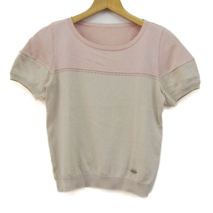 FOXEY ブラック 半袖ニットサイズ42 FOXEYBOUTIQUE 半袖ニットプルオーバー 黒 トップス 42サイズ