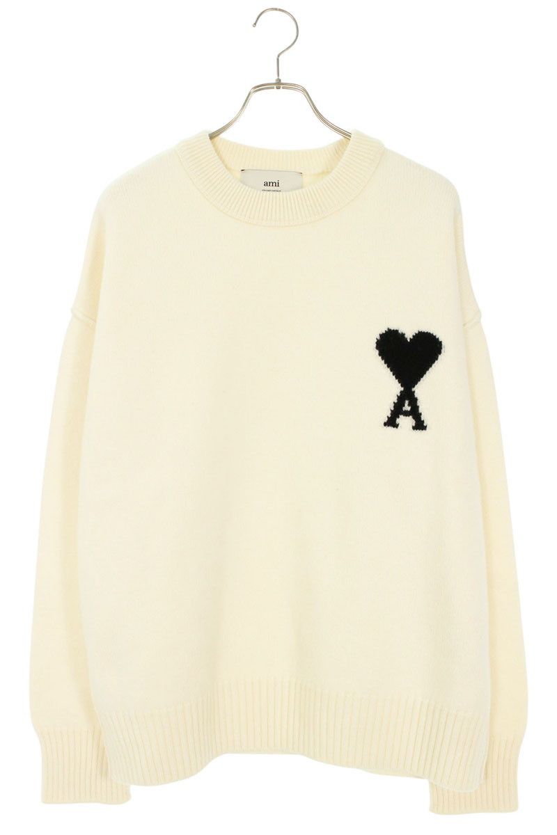 アミアレクサンドルマテュッシ 25AW UKS838 ハートA刺繍クルーネック  