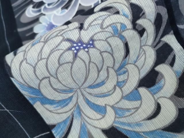 平和屋着物∴夏物 浴衣 縦綿絽 乱菊 間道 綿 CAAW1169ng WWW_WOWDIGSITE_COM