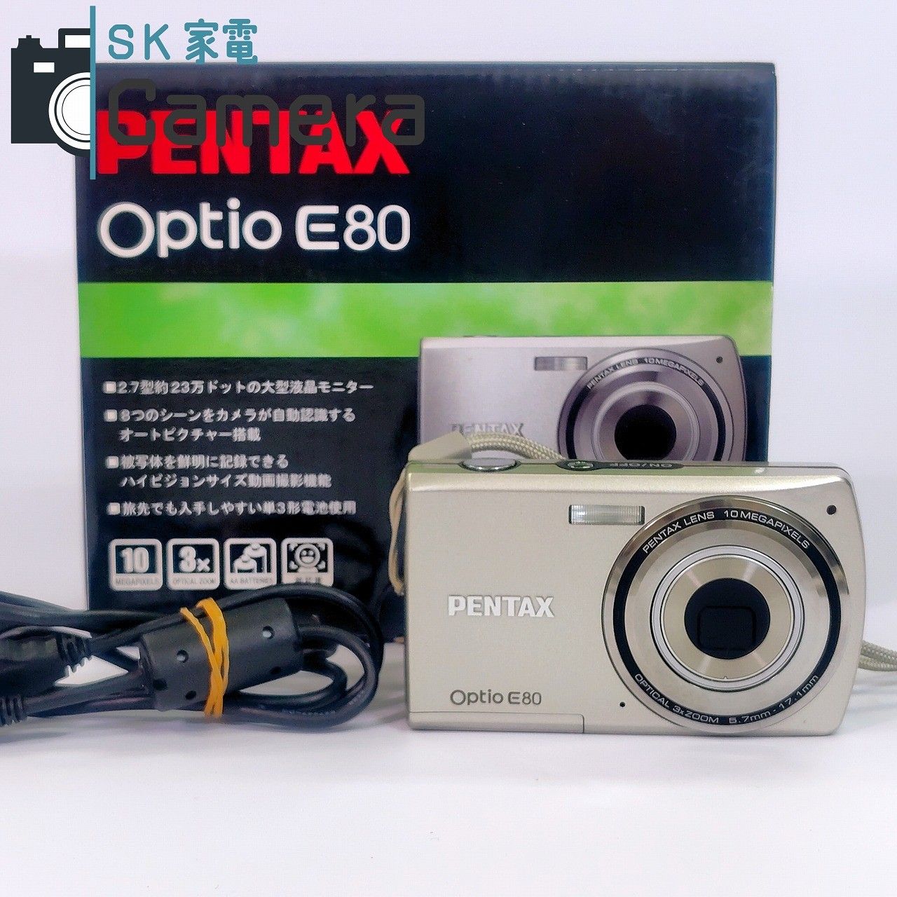 PENTAX Optio E80 ペンタックス オプティオ デジタルカメラ デジカメ 