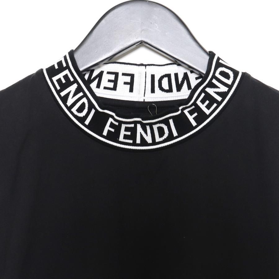 FENDI フェンディ Tシャツ 半袖カットソー モックネックストライプ Mロゴ FENDI モックネックロゴ半袖Tシャツ - メルカリ