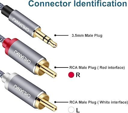 【在庫処分】CHLIANKJ 3.5mm ステレオミニプラグ to 2RCA 変換 ステレオオーディオケーブル、金メッキコネクタ オス to 2*オス Y スプリッタオーディオAUXケーブル、スマホ タブレット TV 等に対応 (0 to 3.5mm 2RCA AUX 2*Male 変換ケーブルでこれが最高音質