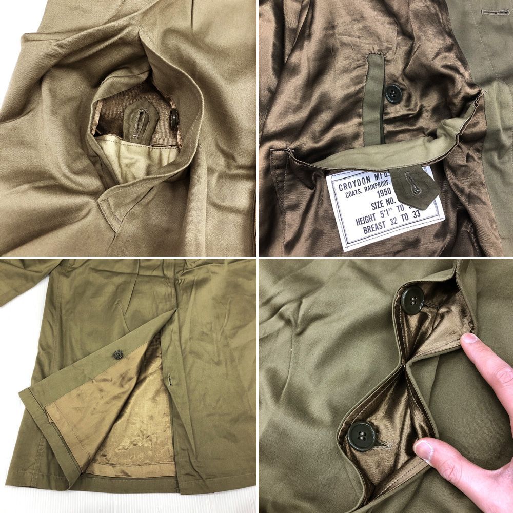 Deadstock】50's Canadian Army Gabardine Rain Coat カナダ軍