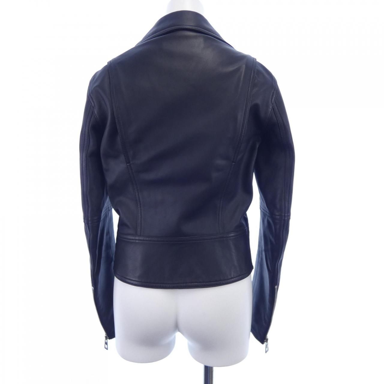 美品 リックオウエンス レザー ジャケット ブラック 黒 IT38  