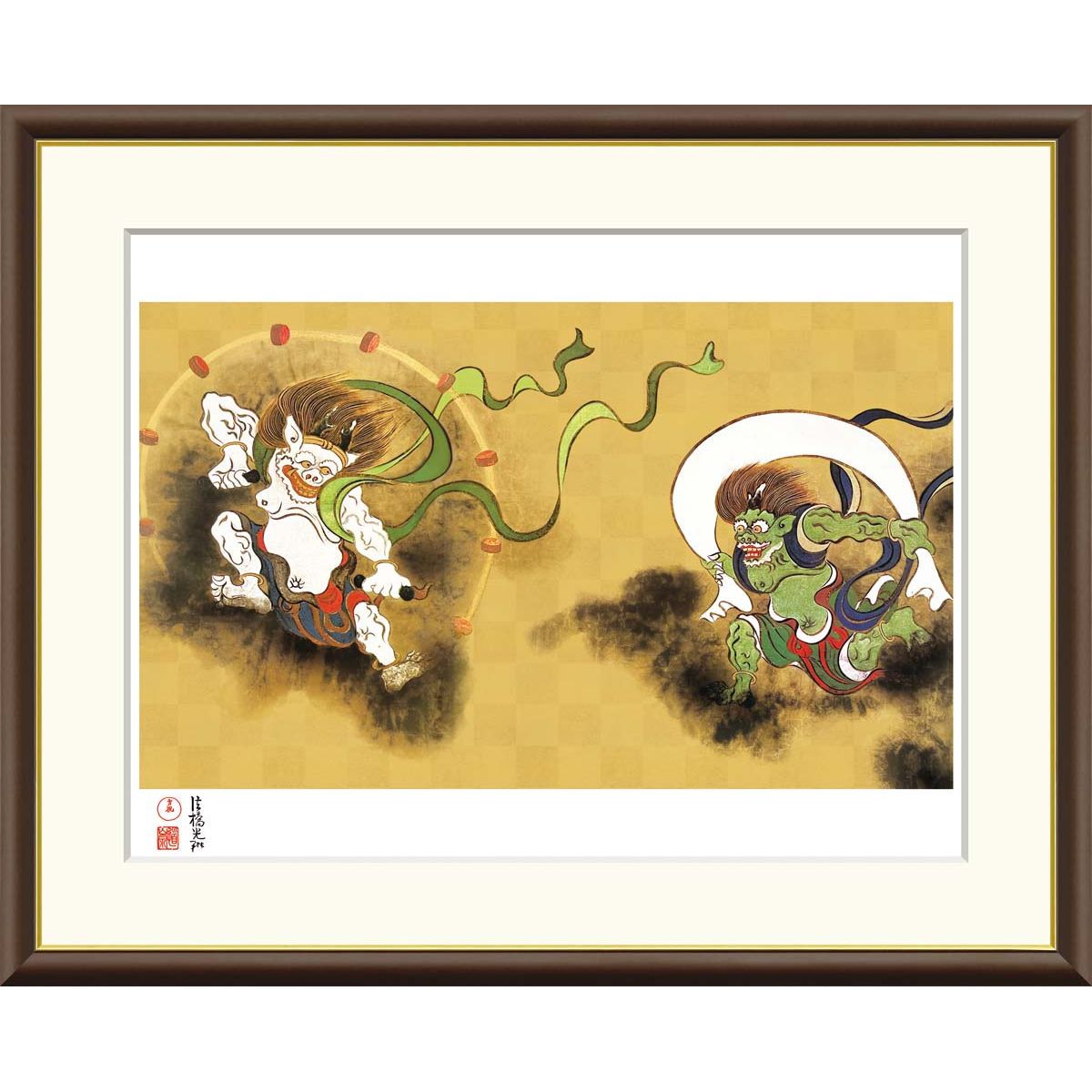 竹内栖鳳 昭和3年作 【 おぼろ月 】 大塚巧藝社 複製画 額装仕立て