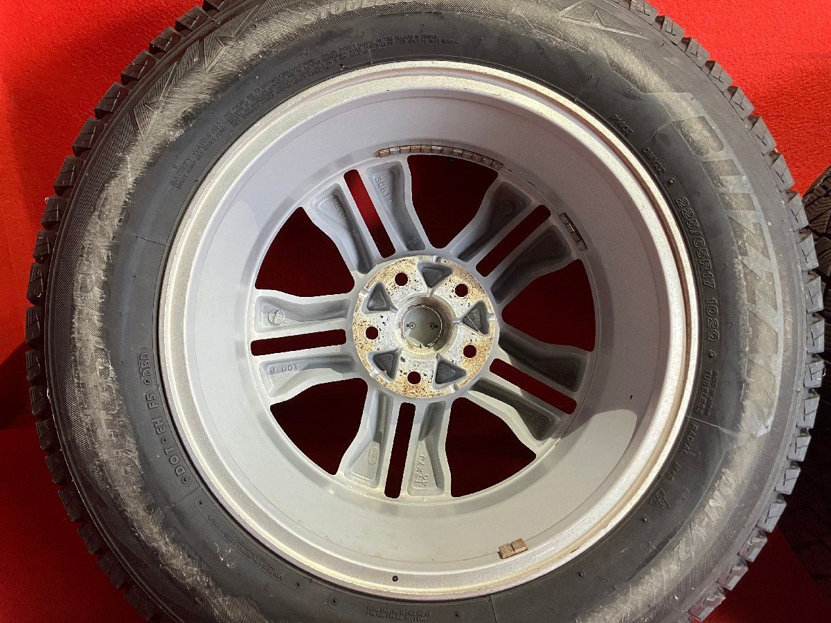 中古スタッドレスタイヤホイールセット 【BRIDGESTONE DM-V3 225/65R17】[日産 エクストレイル純正] 4本SET