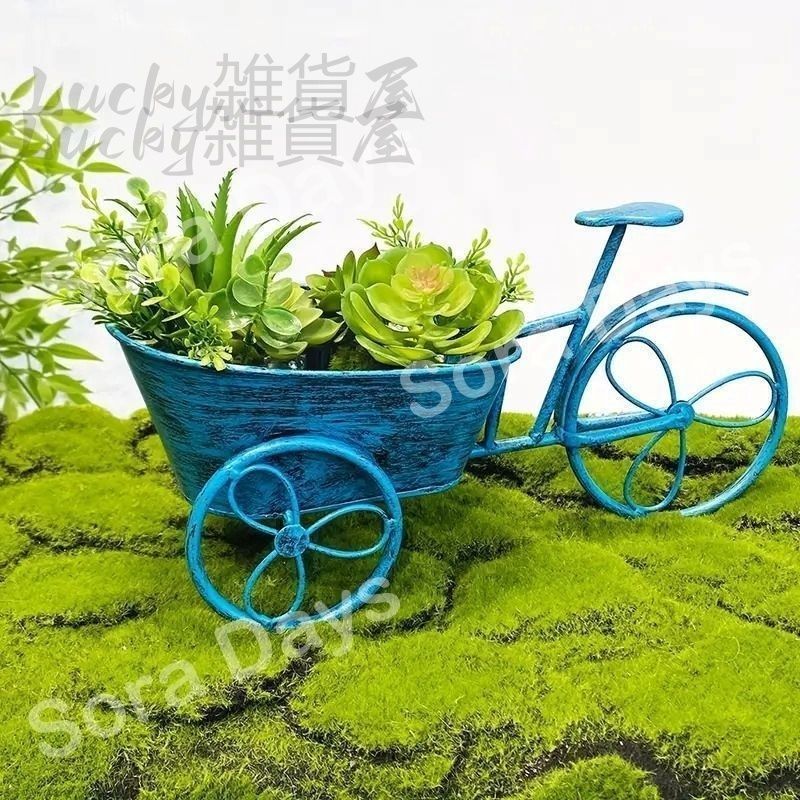 新しい未使用 プランター 植木鉢 自転車型 ヴィンテージ風