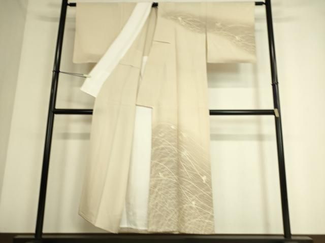 平和屋着物▽訪問着 単衣 芝に舞花 金彩 正絹 逸品 DAAS0527az - メルカリ