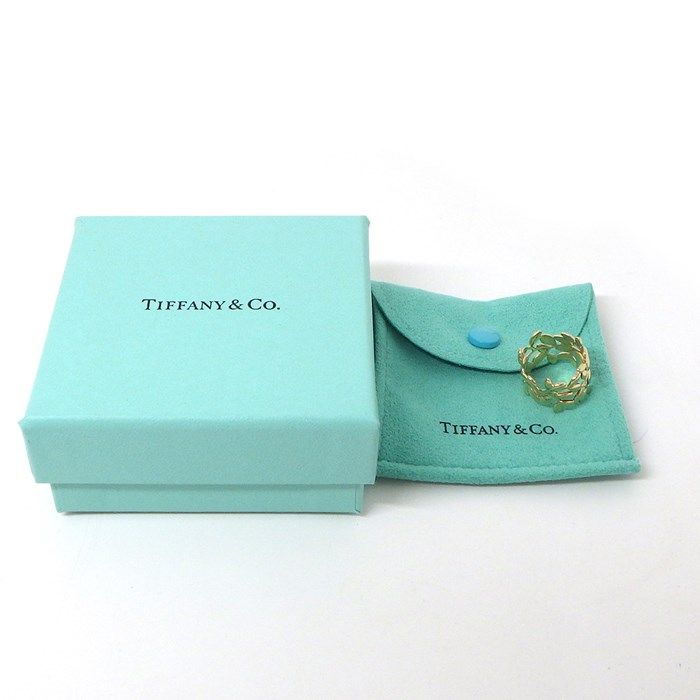 ティファニー Tiffany & Co. リング オリーブ リーフ バンド K18YG 9.5