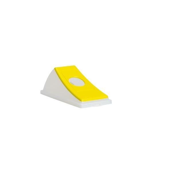 蓋 単品 ダストボックス ゴミ箱 #30 半透明 イエロー ビンカン用 丸穴 分別シール入 本体別売 エコン インテリア雑貨 生活用品