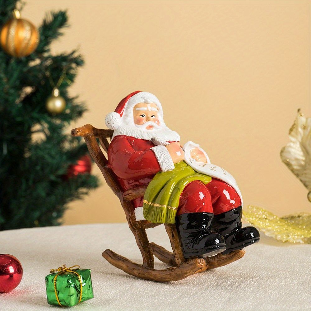 クリスマスオブジェ 置物 サンタクロース 椅子に座っている