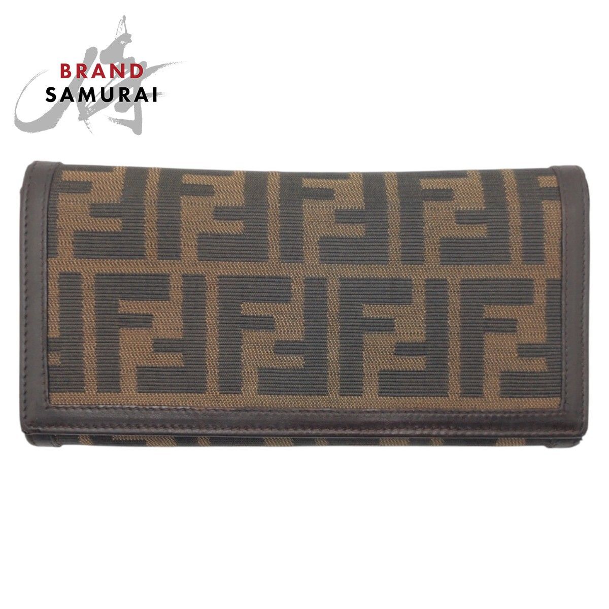 【美品✨】FENDI フェンディ/ ズッカ/長財布/ブラウン/ヴィンテージ FENDI フェンディ ヴィンテージ ズッカ ブラウン シルバー金具
