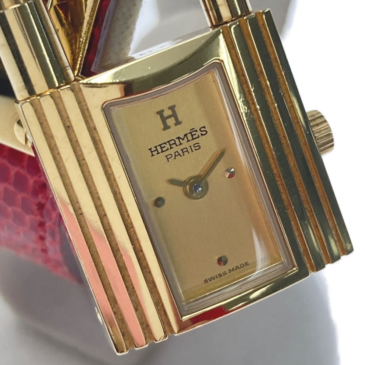 HERMES エルメス ケリーウォッチ ○Y刻印 ゴールド文字盤