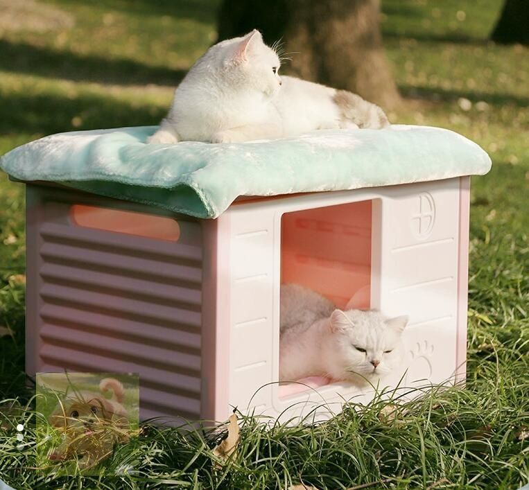 良質な 大人気ペットハウス 猫ハウス キャットハウス 犬小屋 野良猫 避難所 洗える 滑り止め 防寒 雨よけ 防風 小型犬 取り外し 組み立て簡単 屋内
