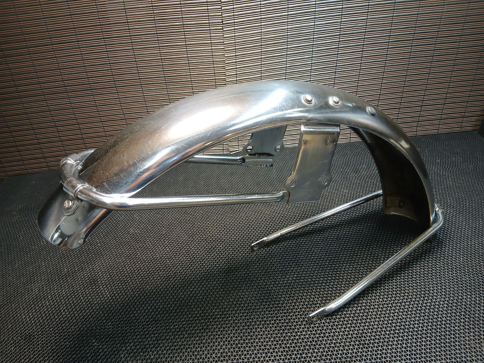 カワサキ W3 メッキフロントフェンダー 純正当時良好品（650-RS 昭和48