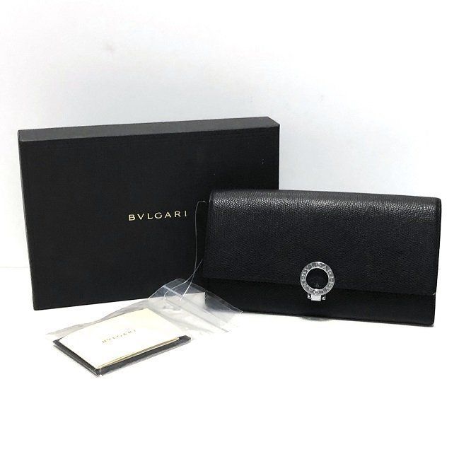 ○【美品 箱付き】BVLGARI ブルガリ 長財布/am-A-203-5332-3.9/二つ折り/レザー/黒/メンズ/レディース/シリアルナンバー有 /高級/正規品 - メルカリ