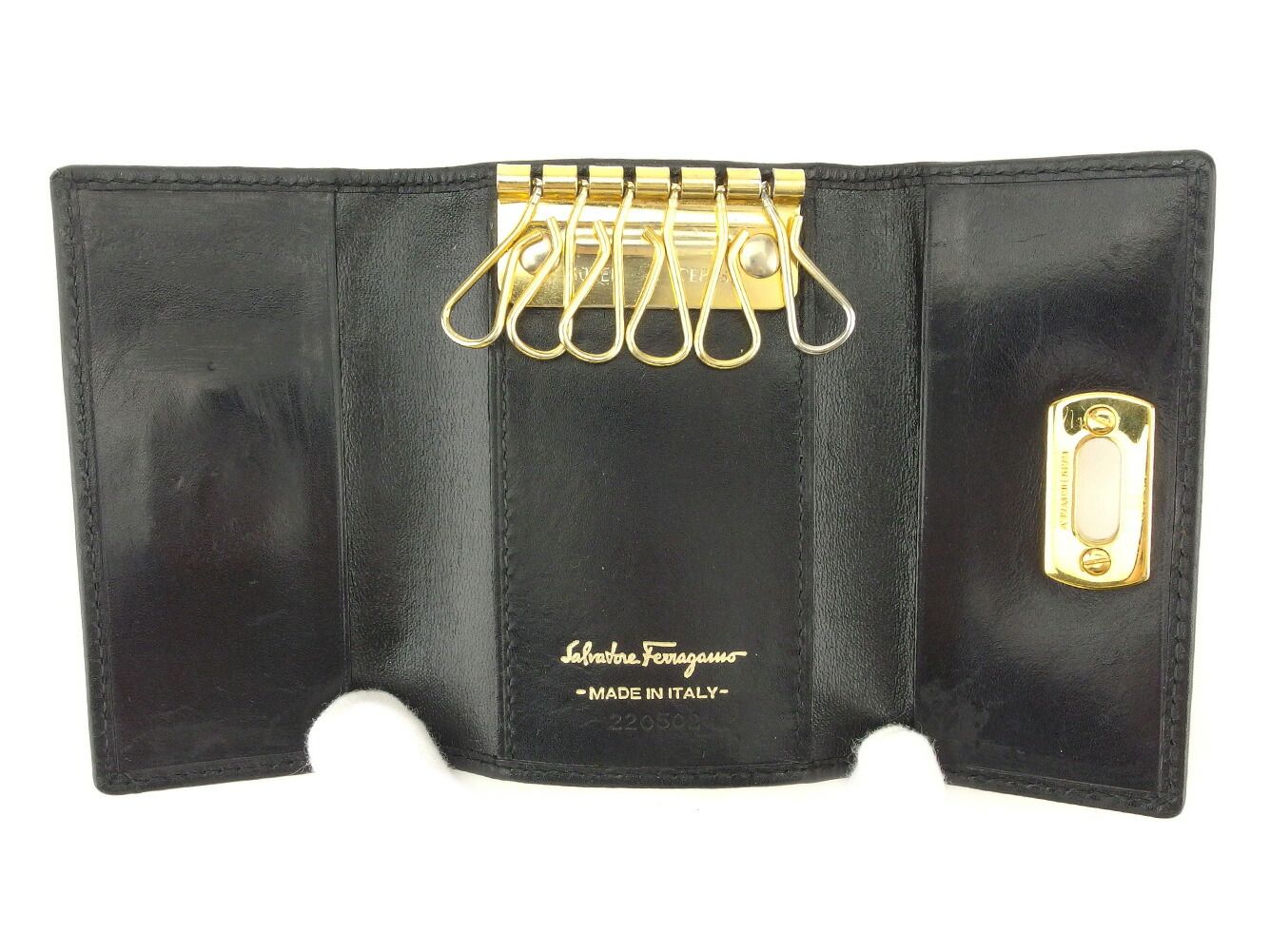 訳あり美品✨サルヴァトーレ フェラガモ ✨キーケース✨ガンチーニ✨ブラック サルヴァトーレフェラガモ Salvatore Ferragamo キーケース